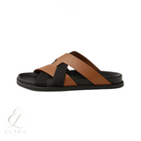 Hermès | Chypre Orange Leather Slides – product image 1