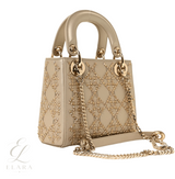 Dior | Platinum-Tone Metallic Cannage Bag