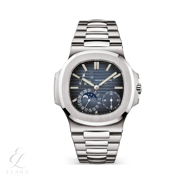 Patek Philippe | Nautilus Dark Blue Dial Silver Tone Watch