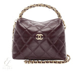 Chanel | Hobo Deep Burgundy Quilted Leather Gold-Tone Hardware Bag – Gold Tone – product image 1