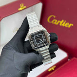 Cartier | Santos de Stainless Steel With Green Sunburst Dial Watch – product image 4