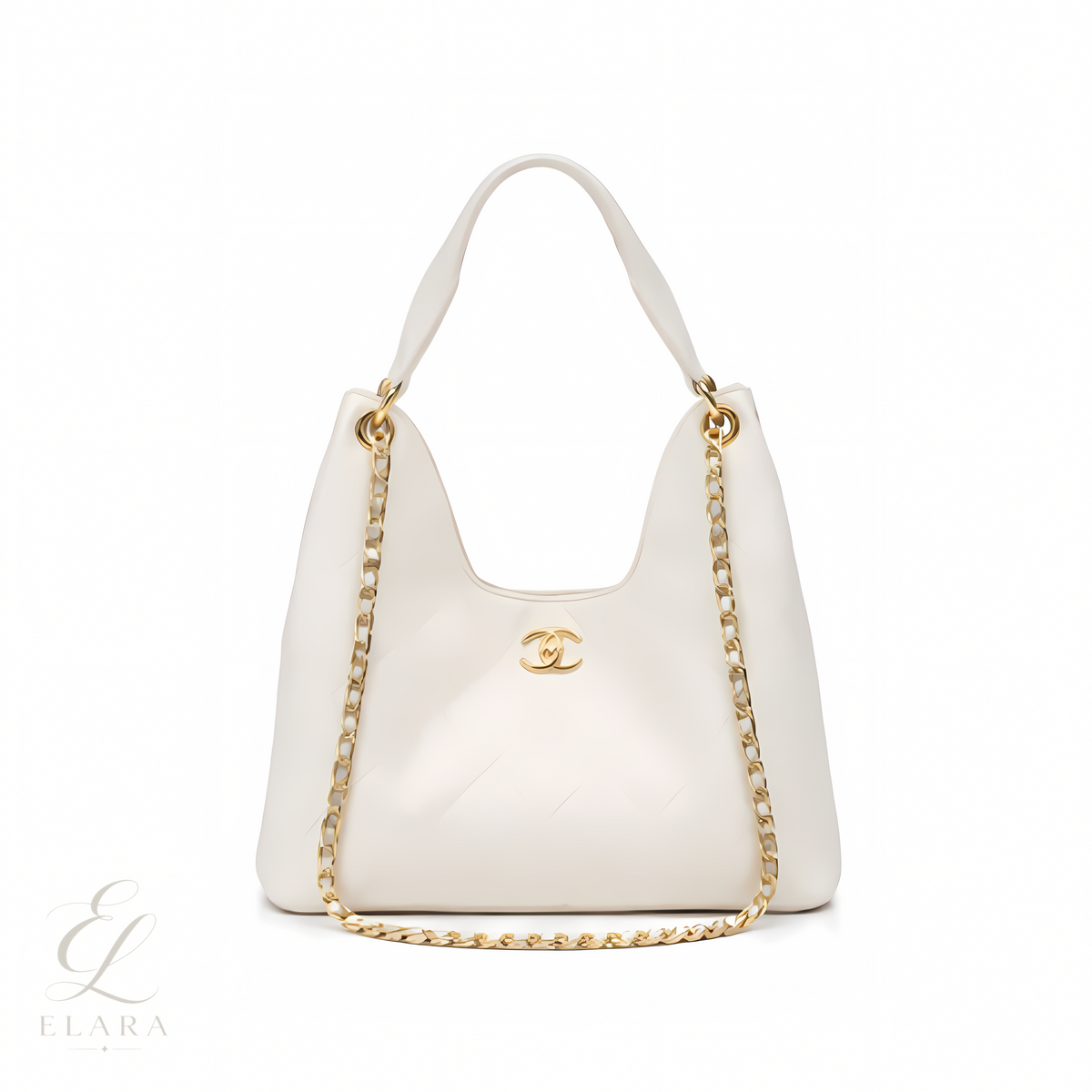Chanel | 25 Medium Hobo Light Beige Quilted Caviar Bag – product image 1