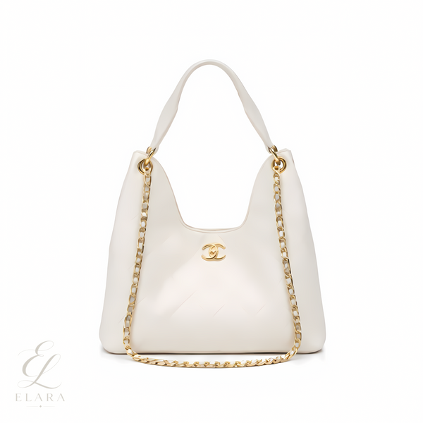 Chanel | 25 Medium Hobo Light Beige Quilted Caviar Bag