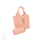 Saint Laurent | Icare Maxi Quilted Lambskin Tote Pale Bag – product image 2