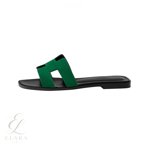 Hermès | Oran Slides – Electric Green