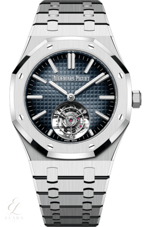 Audemars Piguet | Selfwinding Flying Tourbillon Silver Smoked Blue Dial Watch – product image 2
