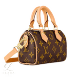 Louis Vuitton | Nano Speedy Monogram Canvas Natural Cowhide Leather Trim Bag – product image 3