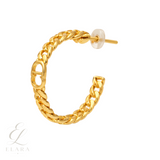 Dior | CD Chain Hoop Earring Gold – product image 2