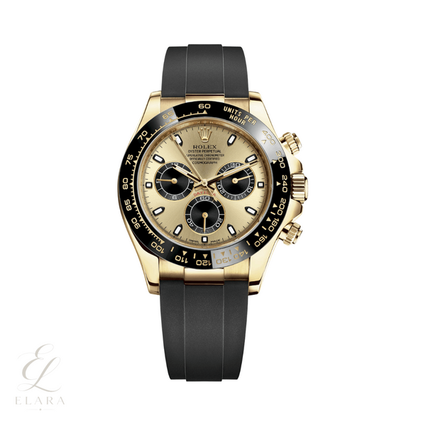 Rolex | Gold Champagne Black Dial Watch
