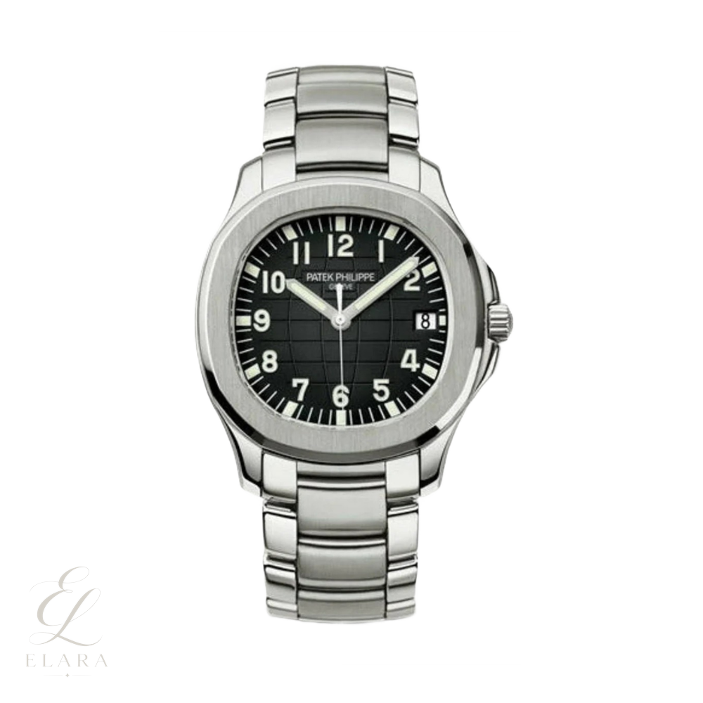 Patek Philippe | Aquanaut Black Dial Silver Tone Watch – product image 1