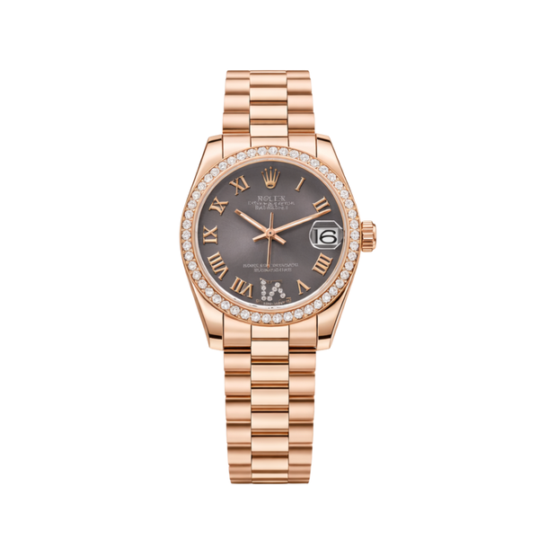 Rolex | Datejust Diamond Bezel Black Dial Watch