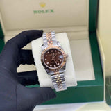 Rolex | Datejust 28 Chocolate Diamond Dial Watch – product image 4