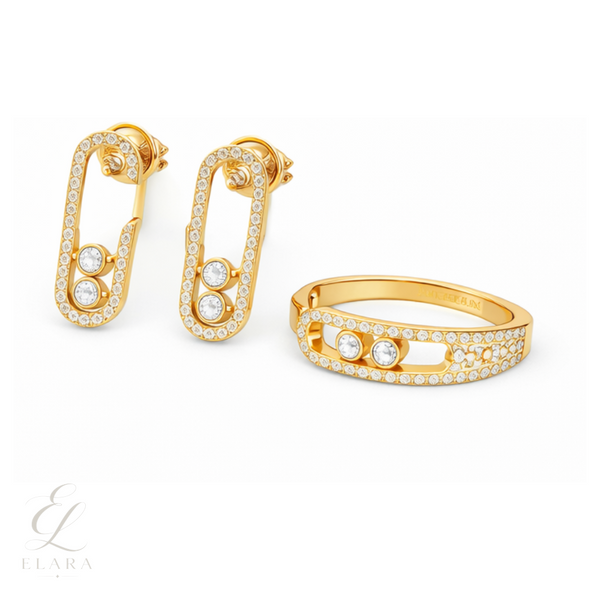 Messika | Noa Pavé Bangle Ring Set White Gold Diamonds