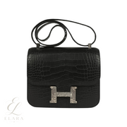 Hermès | Constance 18 Matte Alligator Noir Bag – product image 1
