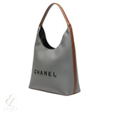 Chanel | Deauville Canvas Tote Brown Leather Bag – product image 2