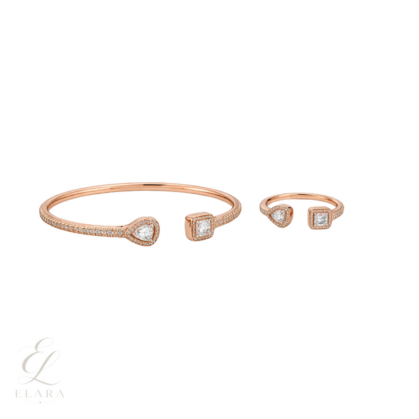 Messika | Pavé Bangle Ring Pink Gold Diamonds Jewelry – Rose Gold