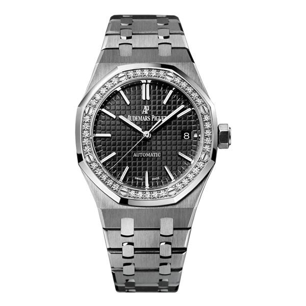 Audemars Piguet | Selfwinding Stainless Steel Diamond Bezel Black Dial Watch – product image 1
