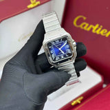 Cartier | Santos de Steel Blue Dial Watch – product image 4