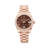 Rolex | Datejust Chocolate Roman Diamond Bezel Watch – product image 1