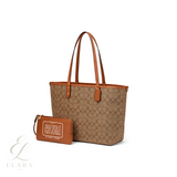 Coach | City Tote Signature Canvas Leather Bag – Brown – product image 2