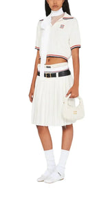 Miu Miu | Wander Shoulder Matelassé Nappa Leather Bag – White – product image 4
