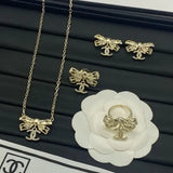 Chanel | Bow CC Logo Crystal Set Jewelry – product image 5