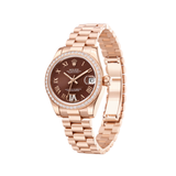 Rolex | Datejust Chocolate Roman Diamond Bezel Watch – product image 3
