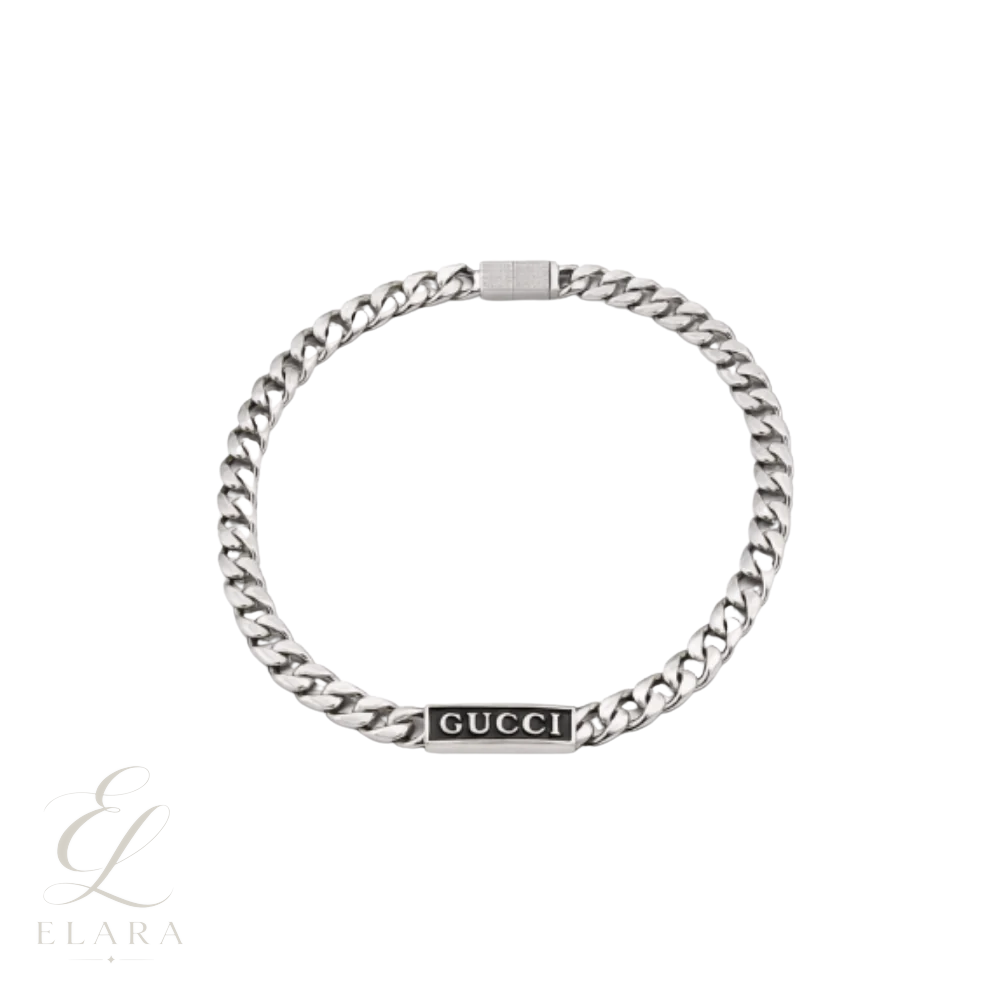 Gucci | Logo Plate Chain Bracelet Silver – product image 1