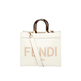 Fendi | White Leather Sunshine Tote Bag – product image 1