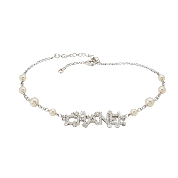 Chanel | Pearl Strand With Integrated Crystal-Encrusted Logo Jewelry