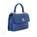 Chanel | Blue Python Small Trendy CC Dual Handle Flap Bag – product image 3