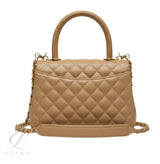 Chanel | Mini Coco Handle Flap Caramel Beige Caviar Leather Bag – product image 3