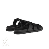 Hermès | Chypre Black Calfskin Slides – product image 3
