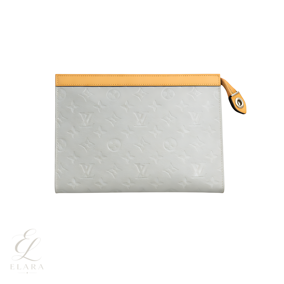 Louis Vuitton | White Brown LV Pouch – product image 1