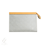 Louis Vuitton | White Brown LV Pouch – product image 1