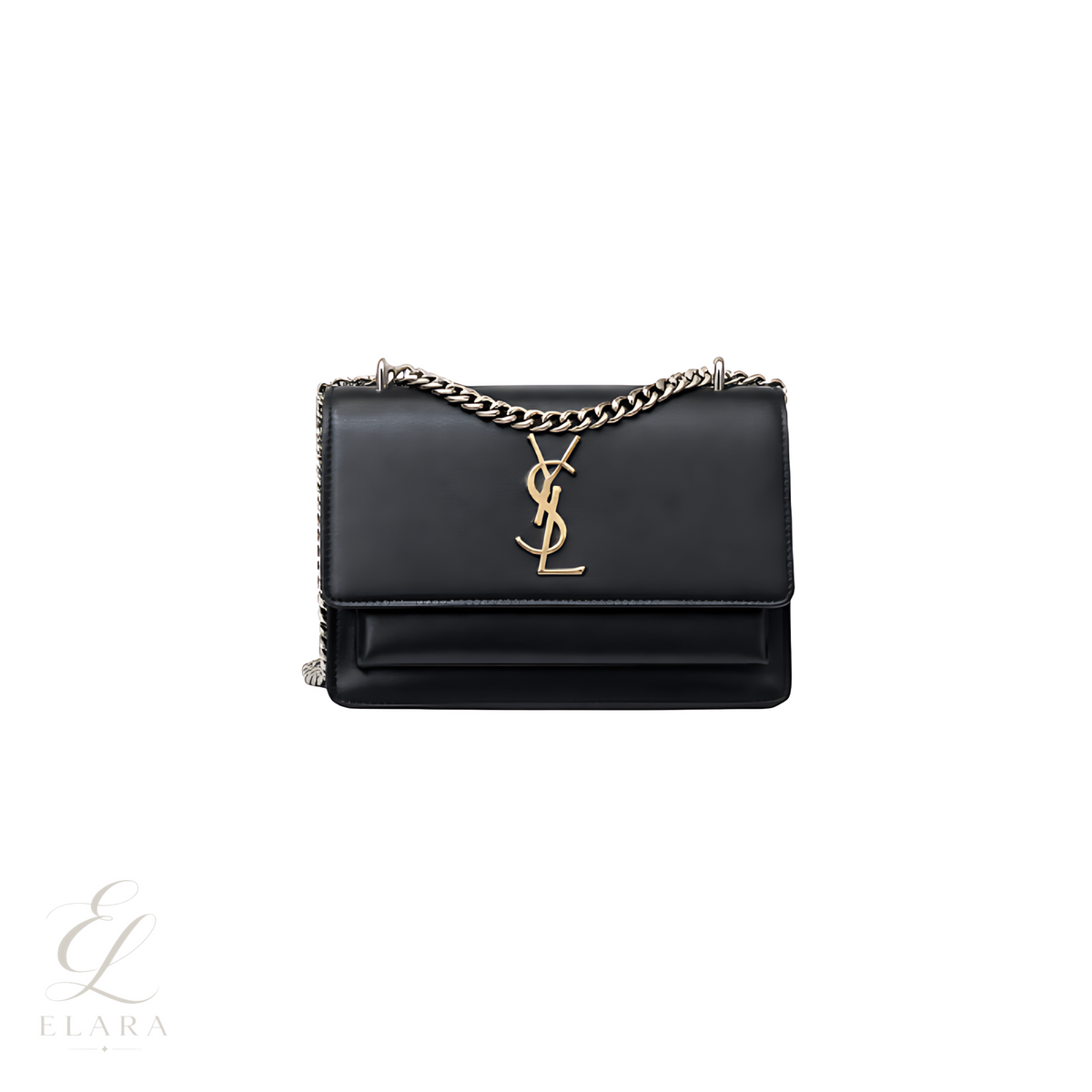 Saint Laurent | Sunset Medium Black Smooth Leather Bag – product image 1