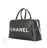 Chanel | Quilted Leather CC Logos Boston Hand Bag – Black – product image 2