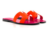 Hermès | Oran Orange Goatskin Slides – product image 3