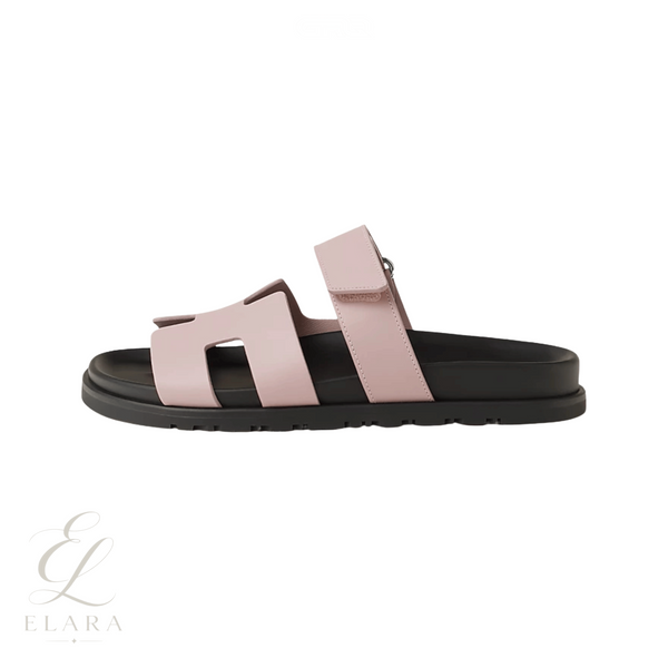 Hermès | Chypre Pink Goatskin Slides