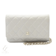 Chanel | Grey Caviar Leather Wallet – product image 1