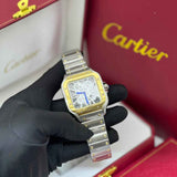 Cartier | Santos Skeleton Two-Tone Steel & Yellow Gold Watch – product image 4