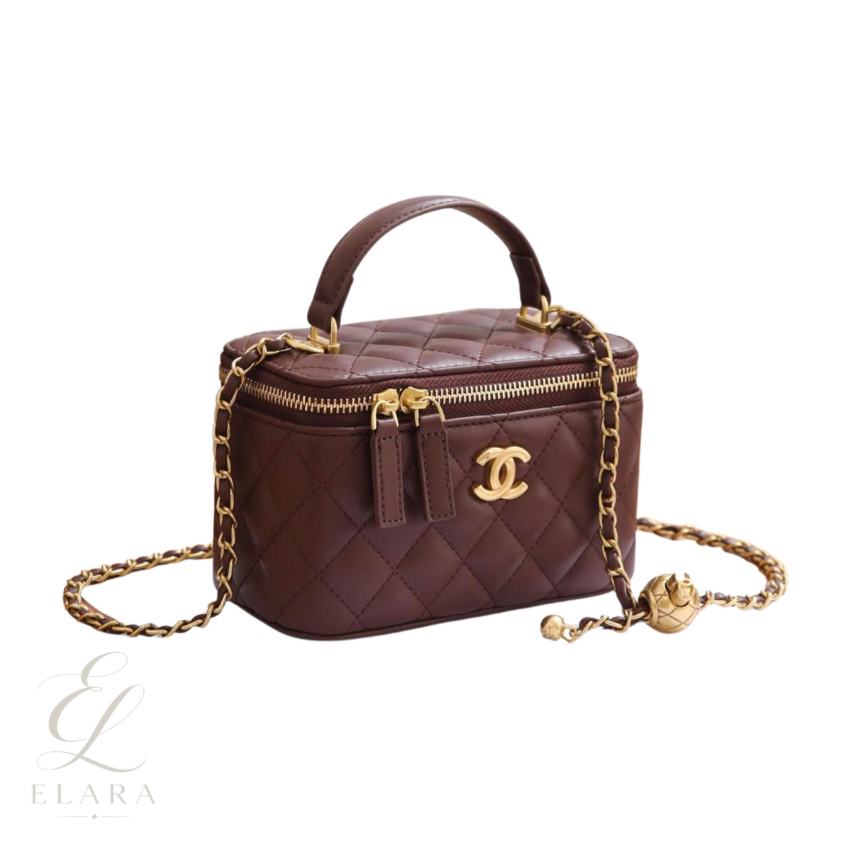 Chanel | Small Vanity Case Chain Bag – Burgundy – product image 1