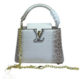 Louis Vuitton | Capucines Mini White Brown Crocodilian Leather Bag – product image 1