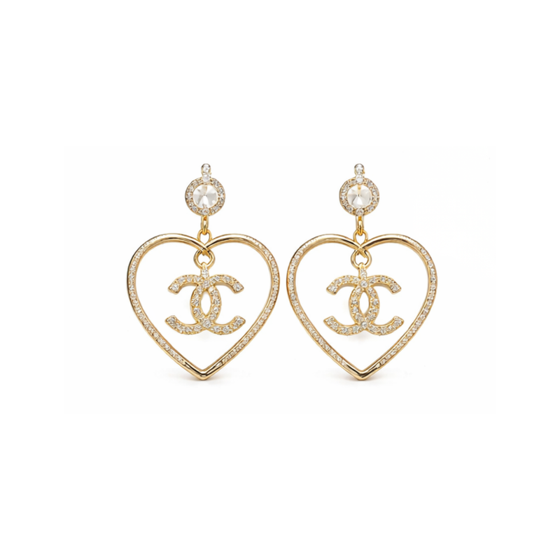Chanel | Square Pearl & Black Cabochon CC Drop Earrings – product image 2
