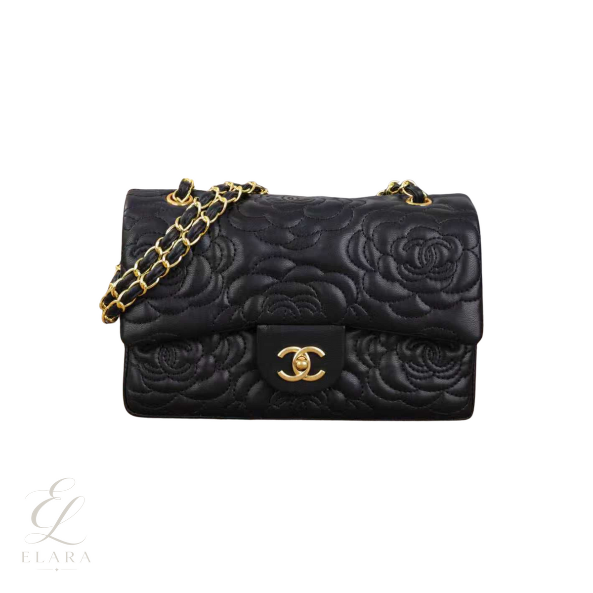 Chanel | Camellia Flap Bag – Black – product image 1