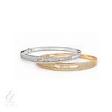 Messika | Move Uno Small Hoop White Yellow Gold Jewelry – product image 2