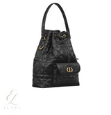 Dior | Caro Bucket Black Macrocannage Lambskin Bag – product image 2
