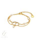 Dior | CD Pearl Layered Necklace Bracelet Set Gold – product image 2