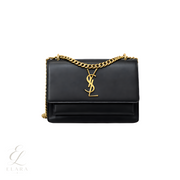 Saint Laurent | Sunset Medium Black Bag – Gold – product image 1