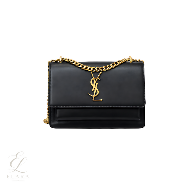 Saint Laurent | Sunset Medium Black Bag – Gold